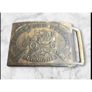 Vintage‎ Henry Ford Detroit Model T Automobiles Belt Buckle